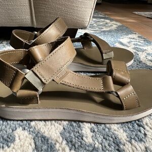 Teva Leather Sandals with Adjustable Straps and Contoured Footbed